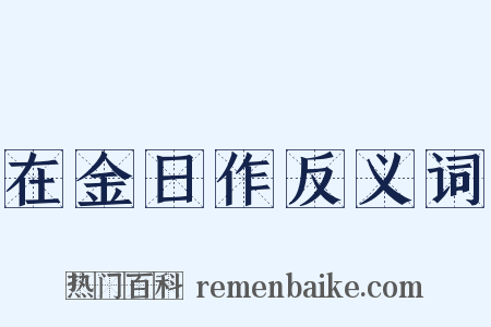 在金日作反义词是什么意思的图片